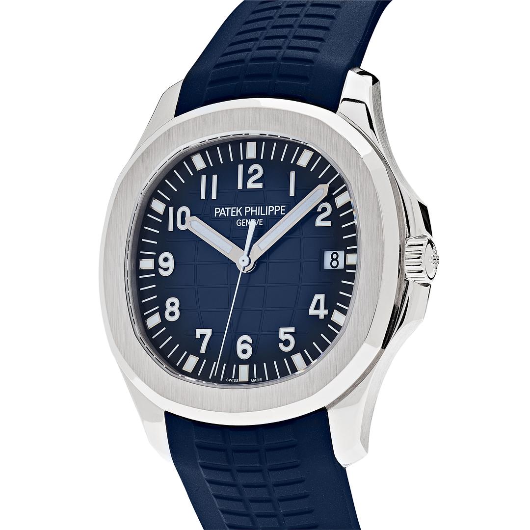 Patek Philippe  Aquanaut Blue Dial & Strap White Gold 5168G-001