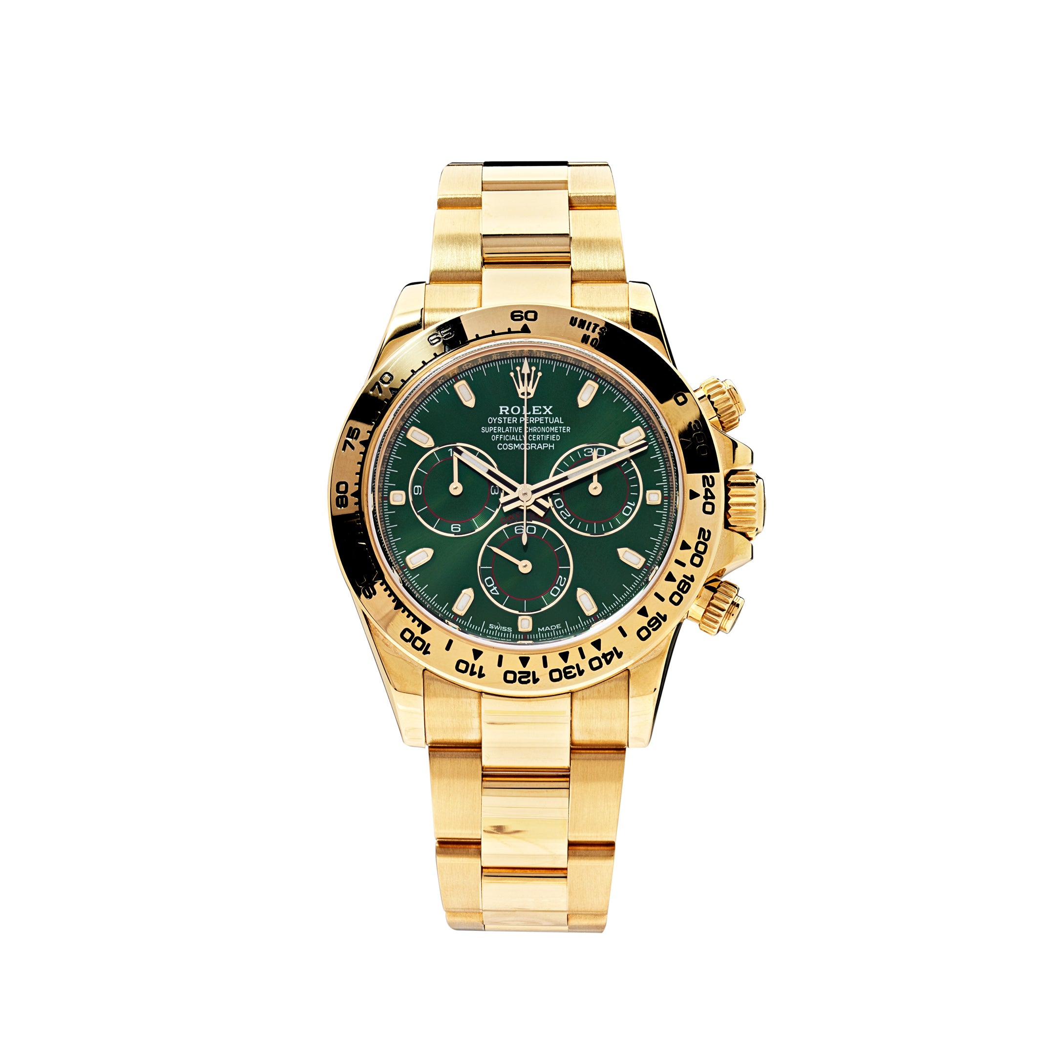 Rolex Daytona Yellow Gold Green Dial 116508